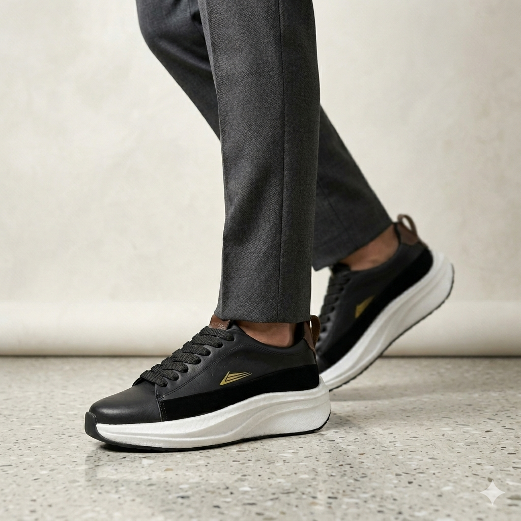 TÊNIS LEATHER EXECUTIVE BLACK & COFFEE