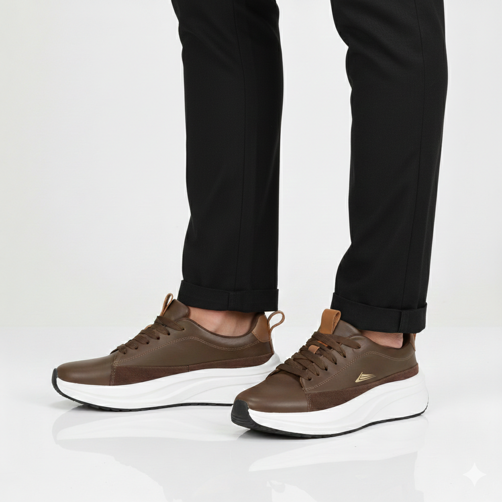 TÊNIS FILLON LEATHER MARROM - COURO LEGÍTIMO